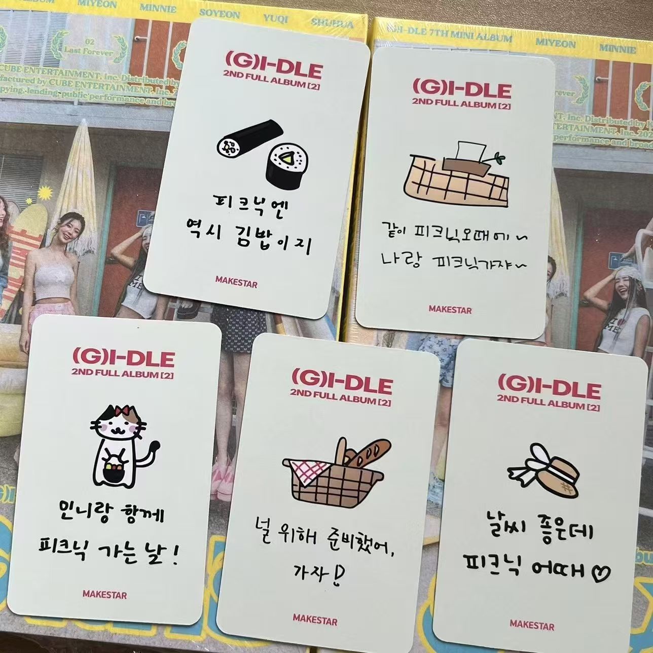 gidle女团周边小卡宋雨琦米妮叶舒华赵美延小娟ins风三寸装饰小卡 - 图0