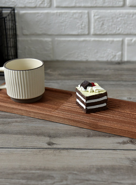 跨境批发家居摆件实木质收纳托盘香熏酒店咖啡店美食摆拍照道具