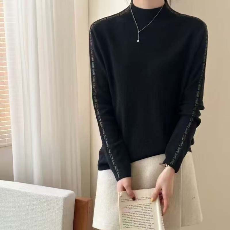 春秋冬季新款雪莲海霞品牌时尚轻奢百搭小立领带钻薄款打底羊毛衫,淘宝优惠券,粉丝福利购,淘宝优惠卷