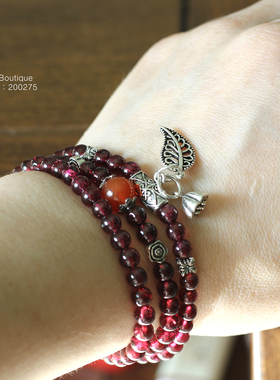 tracy手链925石榴石原创设计