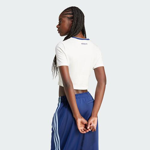 ADIDAS阿迪达斯正品女运动休闲短款舒适圆领短袖T恤IX3532IX3544 - 图2