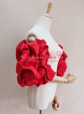 涵妃娅女春夏秋冬缎子褶皱袖子