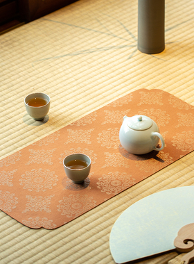 唐团花茶席 50*23CM 织锦工艺 中国传统纹样 传统色 百搭利器