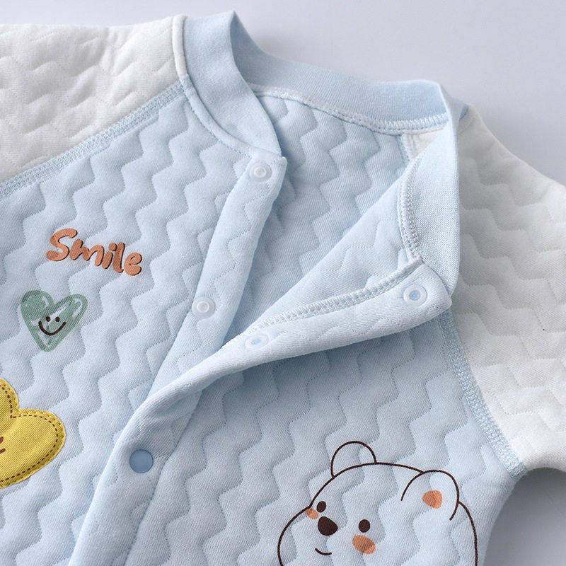 无骨卡通风婴幼儿加厚保暖内衣套装男女宝宝秋冬三层夹棉秋衣秋裤,淘宝优惠券,粉丝福利购,淘宝优惠卷