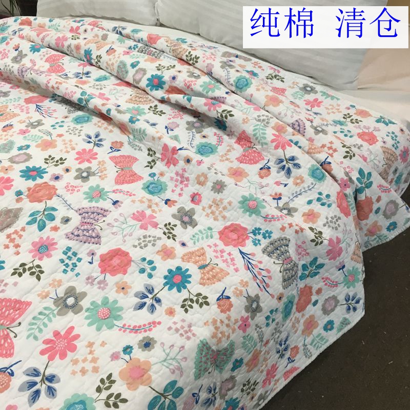 双面纯棉床盖特价处理外贸花卉全棉韩式床单可做夏被炕垫夏秋清仓 - 图1