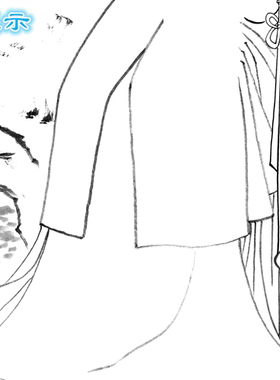 工笔画白描底稿红楼梦直接上色