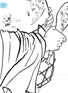 工笔画白描底稿熟宣纸济公活神仙