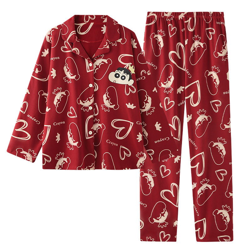 芬腾可安结婚情侣睡衣一男一女春秋款新婚红色喜庆可爱秋季家居服,淘宝优惠券,粉丝福利购,淘宝优惠卷