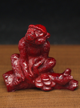 树脂仿红木申子辰三合局风水摆件