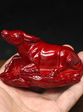 树脂仿红木三合贵人生肖风水摆件