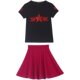 Short-sleeved square dance regular printed cotton women's style