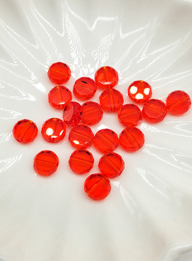 精品8mm卡8圆饼月饼镜面水晶配珠奥地利品质国华施家手工DIY散珠