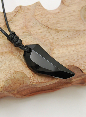 时尚潮流黑玛瑙男款天然黑曜石