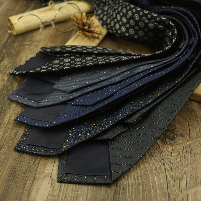 蓝色系列领带男复古条纹点子英伦8CM正装职业黑白手打花纹格子,淘宝优惠券,粉丝福利购,淘宝优惠卷