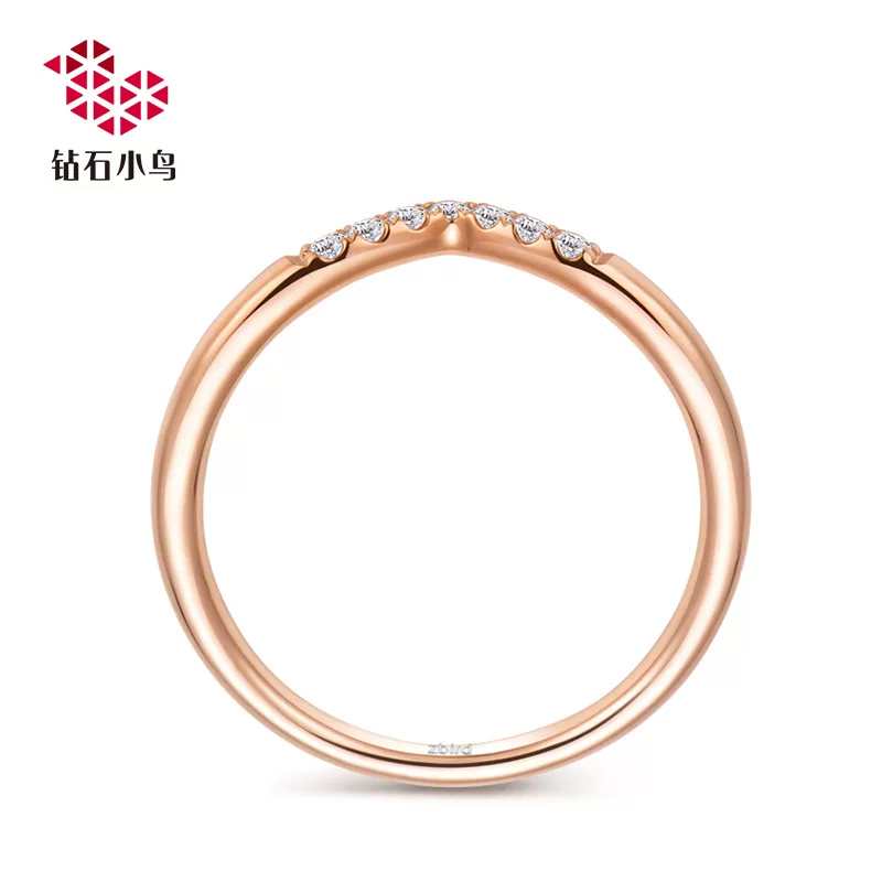 Кольцо с бриллиантом Zbird/ 18K золото обручное кольцо-пропозиция и помолвочное кольцо с бриллиантом - Защитник с сердцем - RDV75