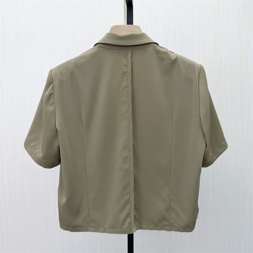 彩●2026春季新品 时尚短袖西装外套女宽松休闲通勤西服上衣321 - 图0