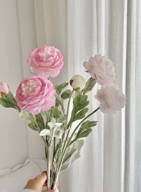HEDU露莲仿真花洋牡丹逼真场景布置家居客厅橱窗款装饰花束假花