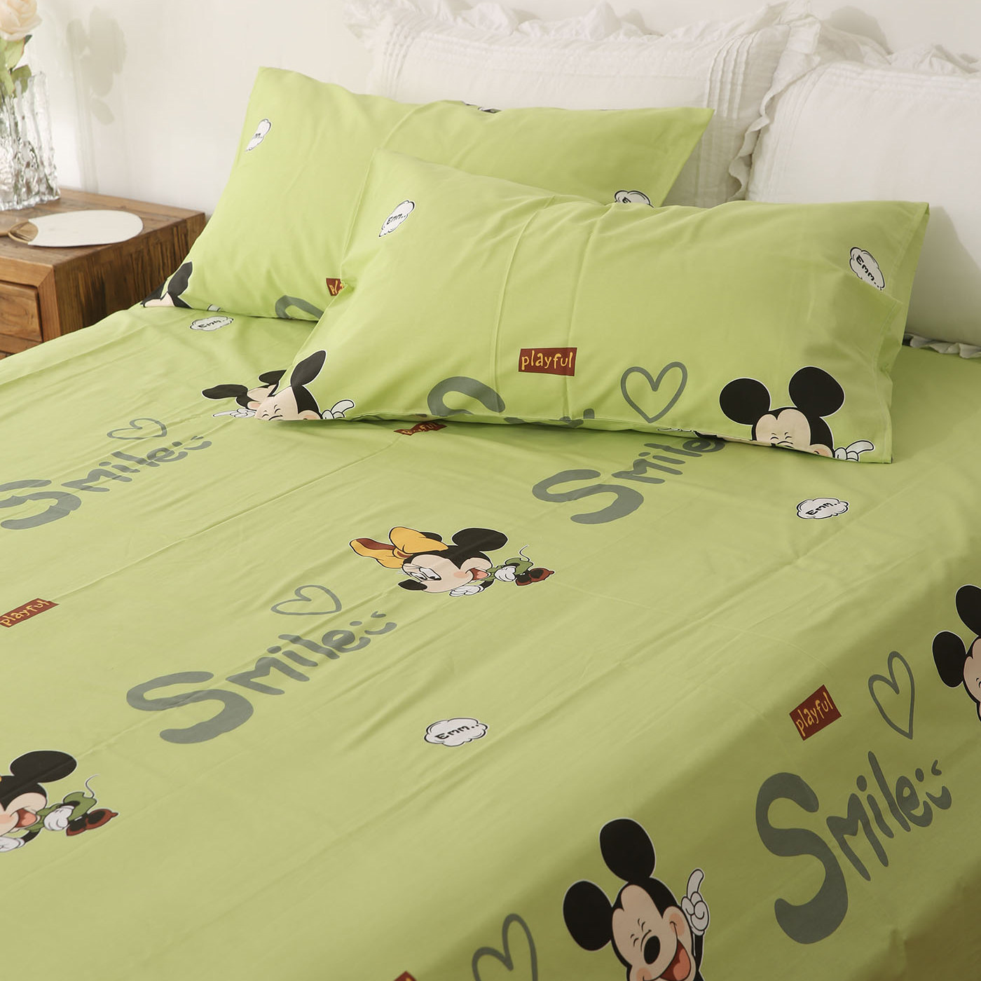卡通米奇纯棉床单被套四件套全棉斜纹加厚儿童床品可裸睡四季款,淘宝优惠券,粉丝福利购,淘宝优惠卷