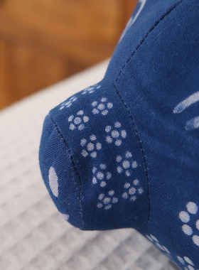 发财猪传统手工扎染蓝印花猪摆件布偶猪布艺小福猪儿童玩偶吉祥猪