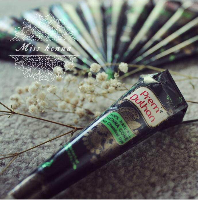 日期新prem印度纯植物henna棕色海娜纹身手绘膏画雀斑妆卧蚕眉毛 - 图0