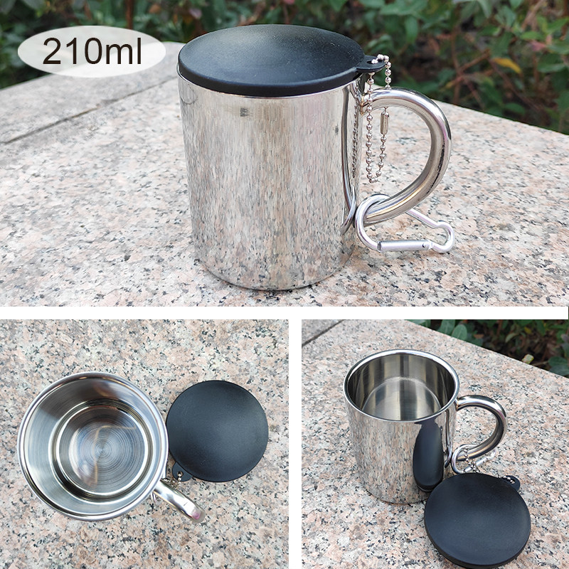 304不锈钢水杯双层防烫带手柄带盖咖啡杯茶杯便携儿童饮水杯防摔,淘宝优惠券,粉丝福利购,淘宝优惠卷