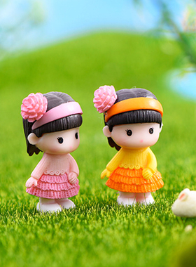 可爱男女孩PVC公仔DIY材料装饰品