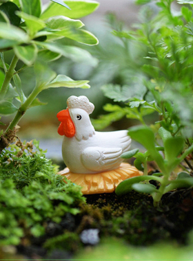 仿真公母鸡PVC玩偶微景观DIY材料