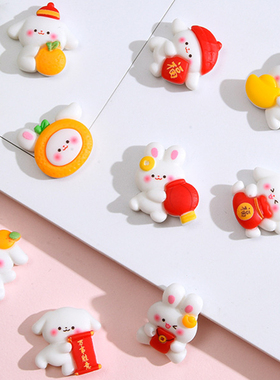 平面小兔树脂公仔孩子过家家玩具