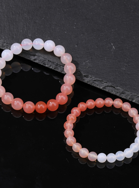 天然盐源玛瑙渐变手链小众精致好