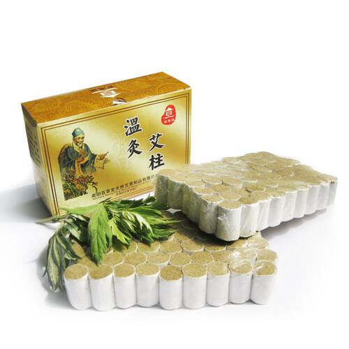 百草堂艾柱108段南阳五年陈艾条艾绒艾柱家用温灸蕲艾灸柱正品 - 图1