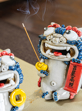 国风貔貅摆件客厅装饰陶瓷