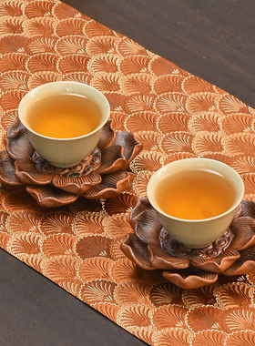 禅意陶瓷莲花杯垫香座