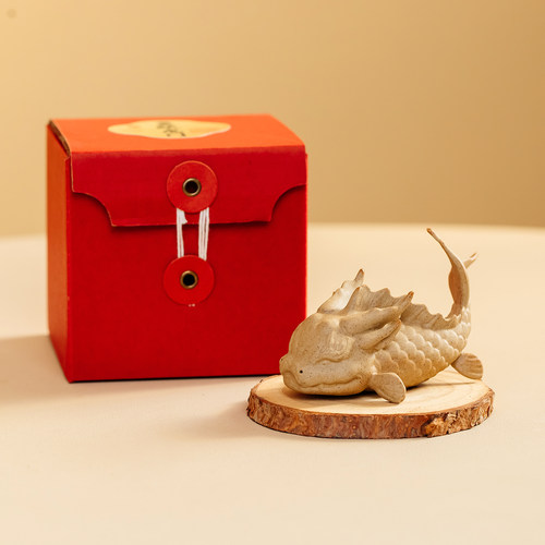 景德镇陶瓷龙鱼茶宠摆件精品可养茶桌鱼缸造景山海经文创麒麟貔貅 - 图3