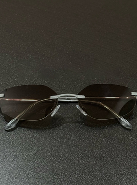 Our Legacy风格高级感钛金属拉丝无框太阳镜男女休闲墨镜Y2K眼镜