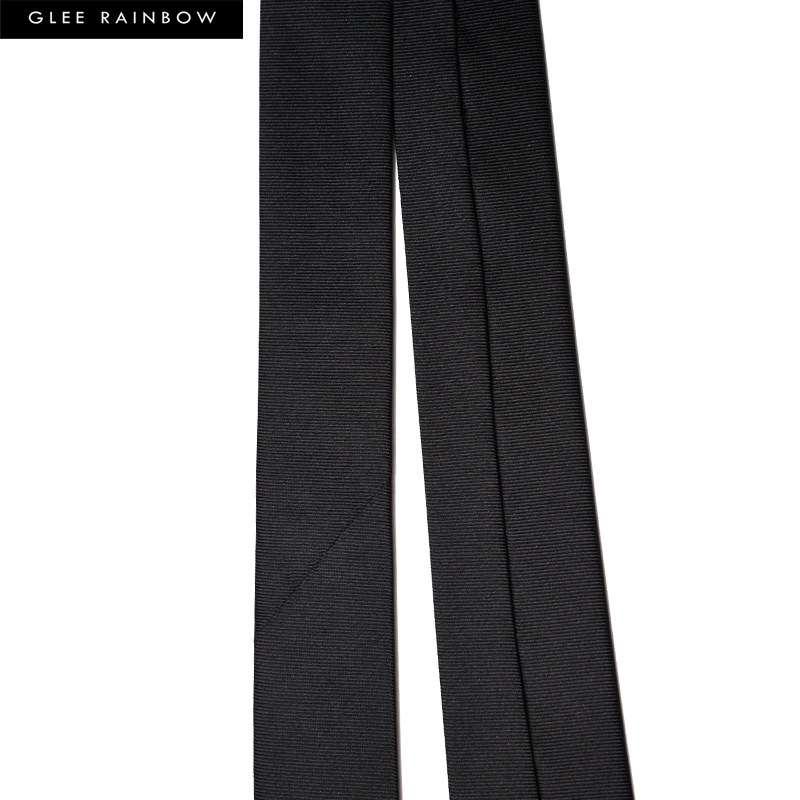 GLEE RAINBOW黑色真丝经典超细窄版百搭造型领带  无性别,淘宝优惠券,粉丝福利购,淘宝优惠卷