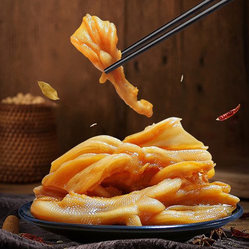 【吧吧香_去骨鸭掌】称重500g 温州鸭肉类零食小吃真空独立小包 - 图2