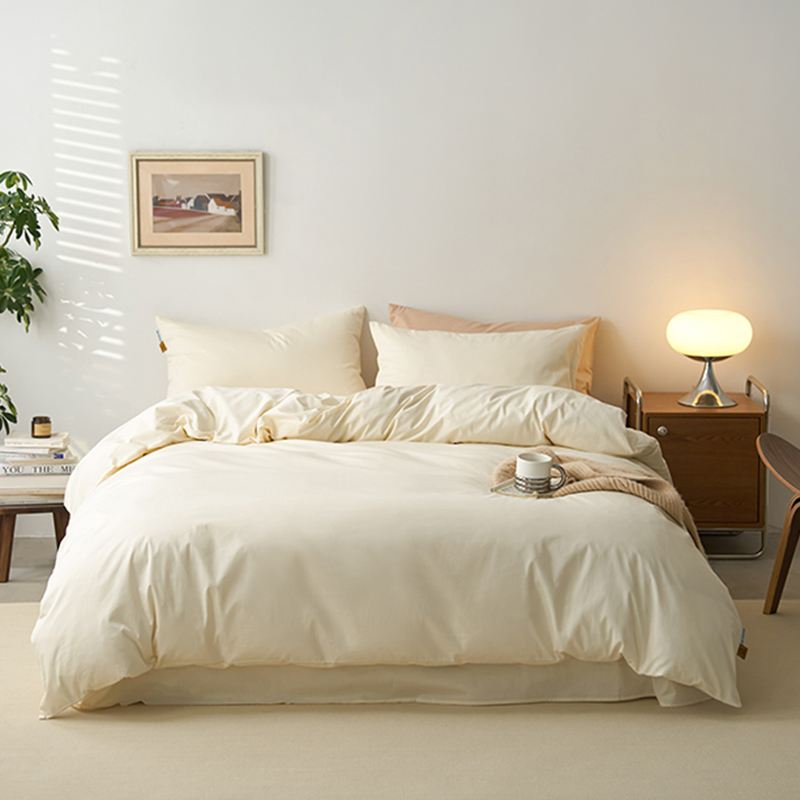 100支长绒棉四件套纯棉全棉2025新款床上四件套床笠款床单款四季 - 图3