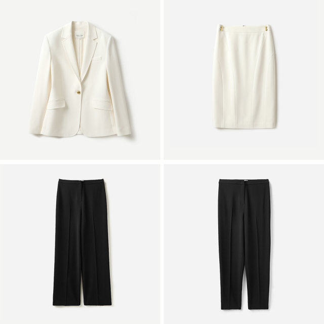 WXZ07021 ຂ່າວ Queen Capsule Commuting Japanese Triacetate Suit Skirt Straight Leg Pants Tapered Pants ແມ່ຍິງ