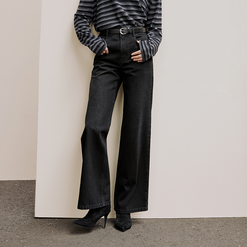 *WKZ05243 茉莉雅集 I*C手缝藏线土耳其全棉ORTA微喇牛仔裤长裤女 - 图1