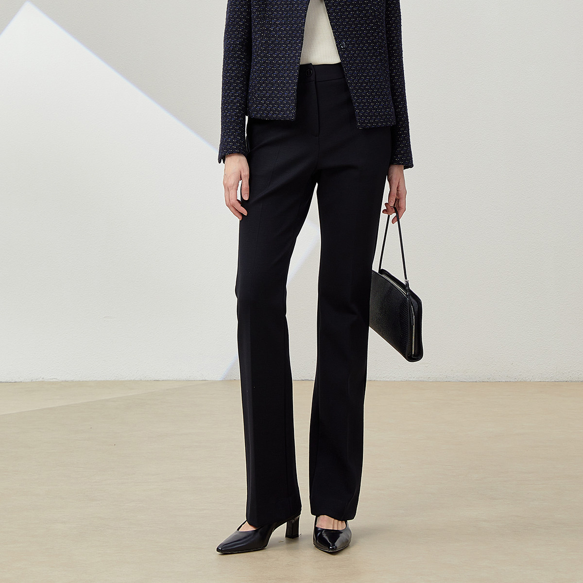 WKZ07038 茉莉雅集 舒适利落四面弹针织羊毛烟管/直筒/微喇/靴裤,淘宝优惠券,粉丝福利购,淘宝优惠卷