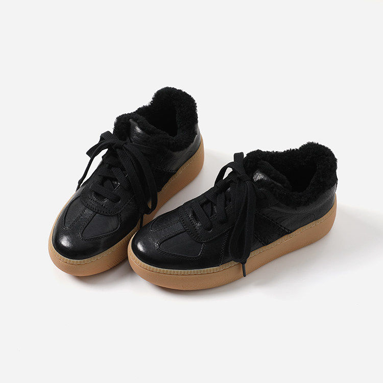 *ED08045 茉莉雅集 M*M*M水洗马皮羊毛内里加厚保暖板鞋德训鞋,淘宝优惠券,粉丝福利购,淘宝优惠卷