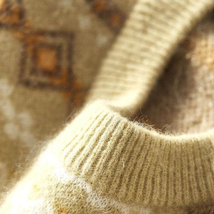 WZT04245 意大利马海毛羊毛提花针织圆领套衫,淘宝优惠券,粉丝福利购,淘宝优惠卷