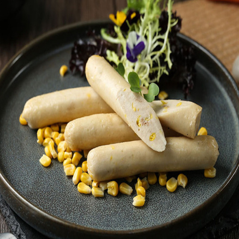 鸿昶爱之素放牛吃草素食鸿昶玉米香肠200g非转大豆蛋白素肉食品 - 图1