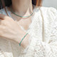 Sugar cube natural Hubei turquoise women's bracelet necklace