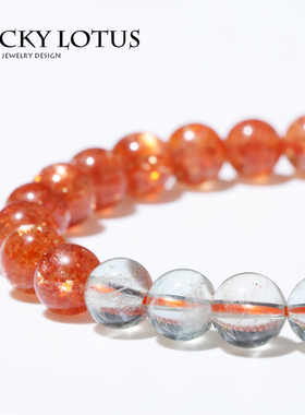 幸运莲女金太阳石绿柱石手链包邮