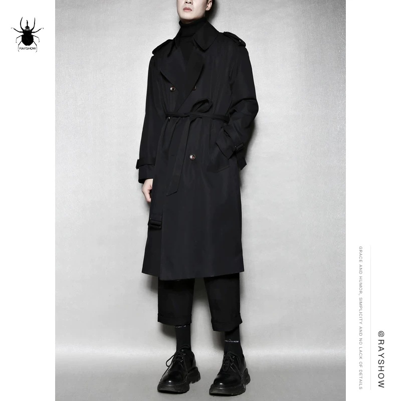 Мужское кожаное/натуральное плащевое пальтоtrench coat?