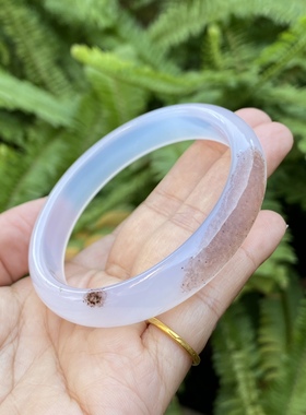 天然少女款粉紫朱砂玛瑙手镯甜美