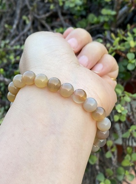 天然无烧原矿玛瑙手串女款复古风