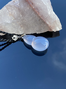 蓝玉髓小葫芦无烧少女款中式百搭