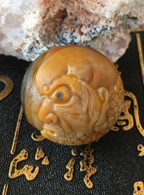 原矿战国红玛瑙挂件天然天眼吊坠